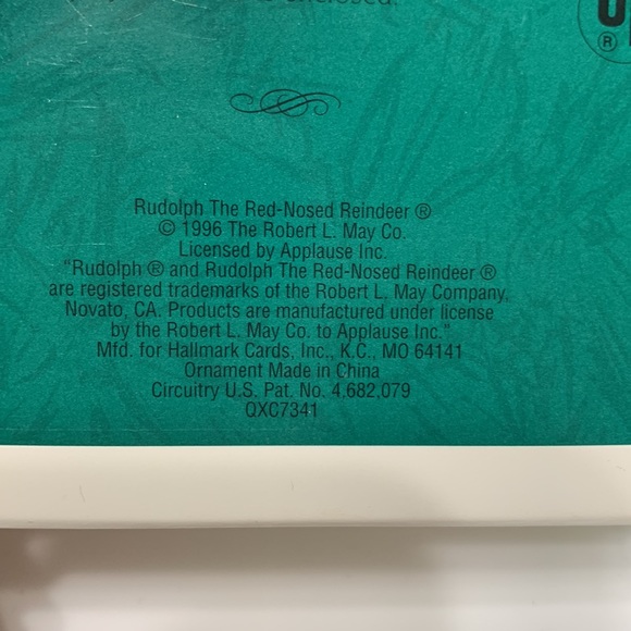 Rudolph The red nosed Reindeer ornament Hallmark 1996 - Picture 12 of 12